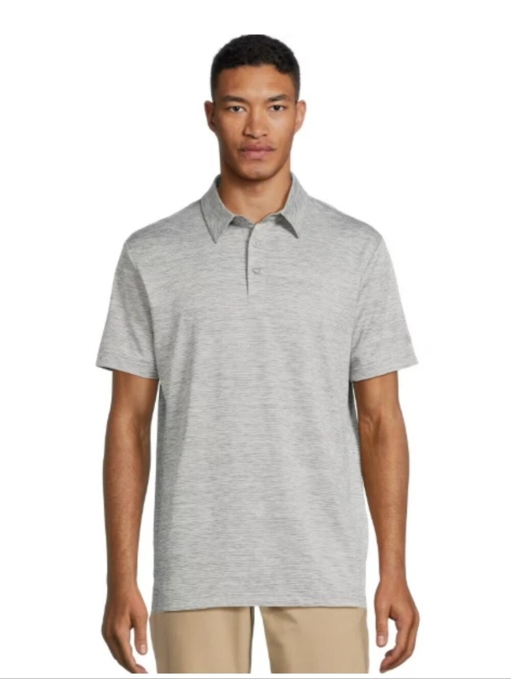 Birdie Bound Mens Medium Heather Gray Short Sleeve Performance Polo Shirt